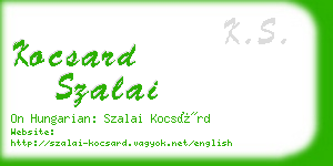 kocsard szalai business card
